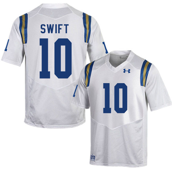 Men #10 Joshua Swift UCLA Bruins College Football Jerseys Sale-White - Click Image to Close